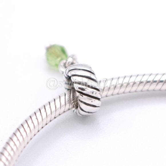 Michael Anthony Sterling Silver Green Dangle Charm - Picture 5 of 10